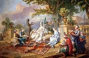 Charles-Amedee-Philippe van Loo, The Sultana Served by her Eunuchs